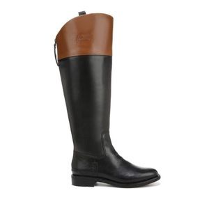 Franco Sarto leather black and brown boots